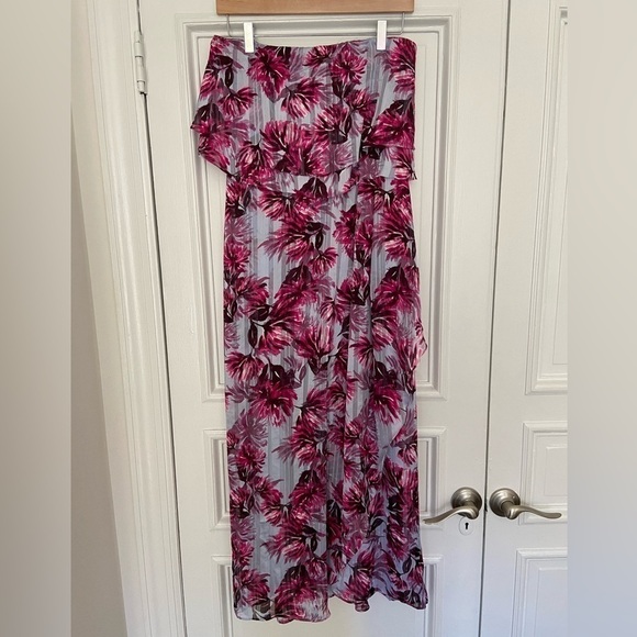 NWT Banana Republic Formal Strapless Blue Purple Pink Formal Long Maxi Dress - Picture 1 of 16